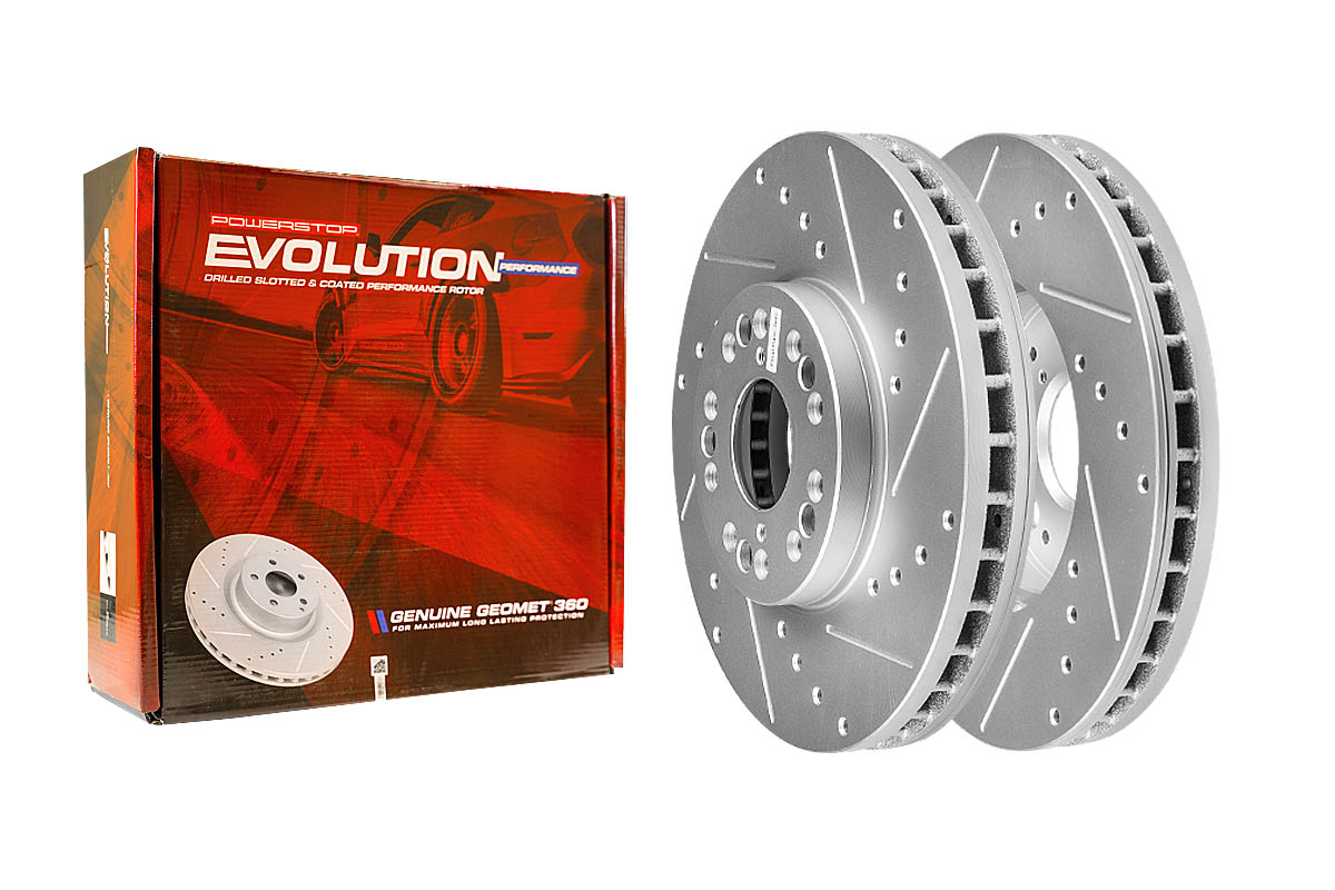 Передний тормозной диск Evolution с перфорацией и насечками, в покрытии GEOMET для Toyota ARISTO JZS160