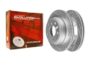 Задний тормозной диск Evolution с перфорацией и насечками, в покрытии GEOMET для BMW 3 (F30/F34), 4 (F32/F33/F36)