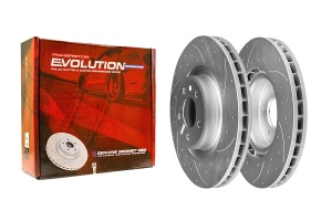 Передний тормозной диск Evolution с перфорацией и насечками, в покрытии GEOMET для Audi A4 (B8), A5 (8T), Q5 (8R)