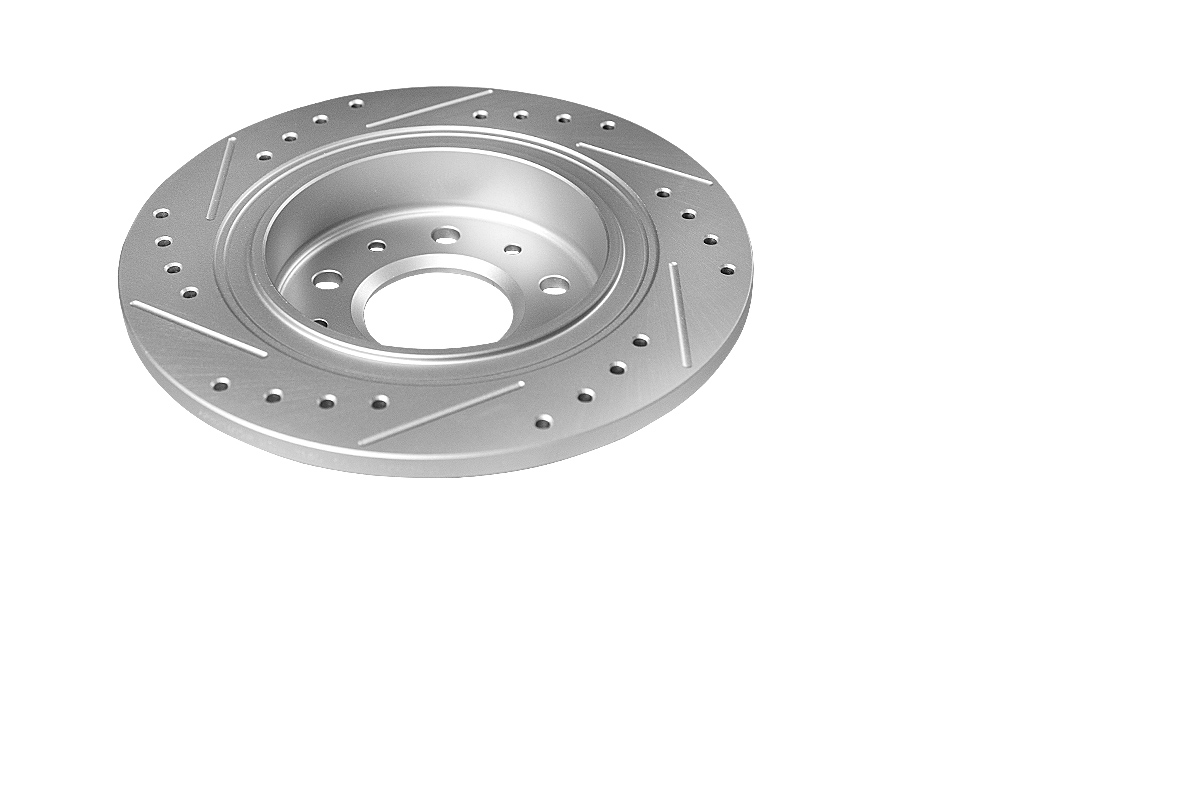 Задний тормозной диск Evolution с перфорацией и насечками в покрытии GEOMET для Chevrolet Equinox III, Malibu IX, Opel Insignia II