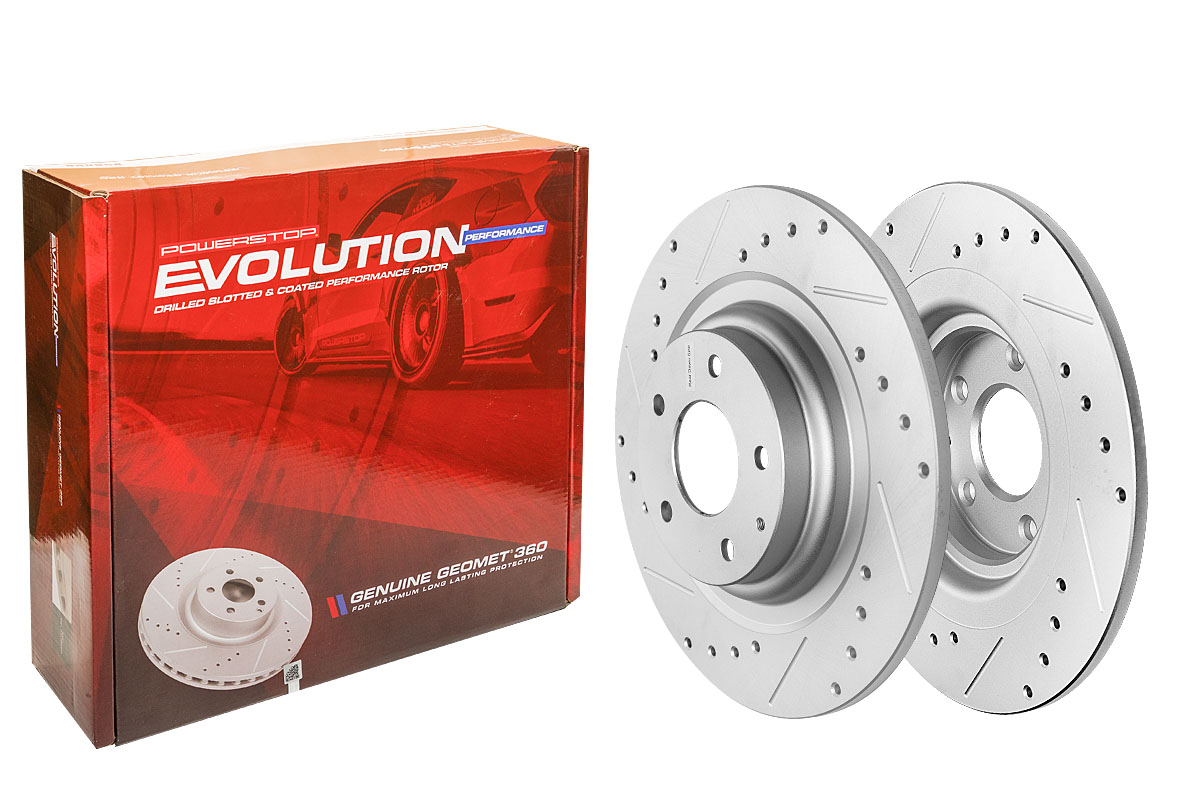 Задний тормозной диск Evolution с перфорацией и насечками в покрытии GEOMET для Mazda CX-8 KG5P JPN