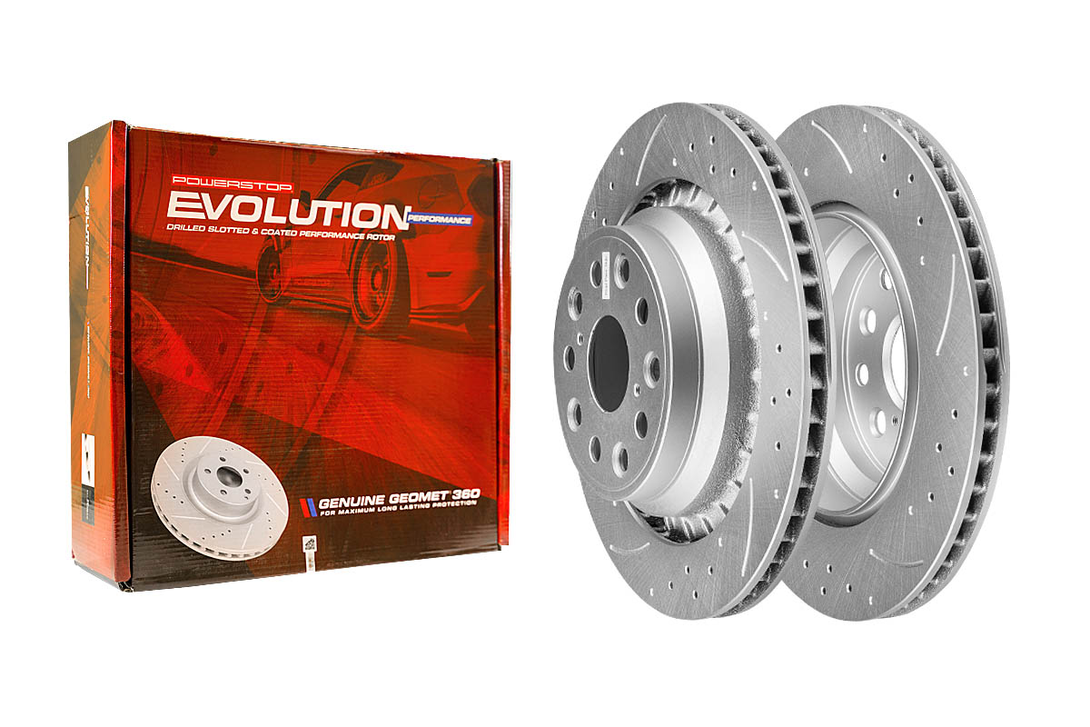 Задний тормозной диск Evolution с перфорацией и насечками, в покрытии GEOMET для Lexus LS600H UVF45