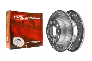 Задний тормозной диск Evolution с перфорацией и насечками, в покрытии GEOMET для Audi A3, SEAT Leon, Skoda Octavia, Yeti, Volkswagen Golf, Jetta, Scirocco