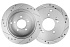 Задний тормозной диск Evolution с перфорацией и насечками в покрытии GEOMET для Hyundai Santa Fe, Tucson, Kia Sportage
